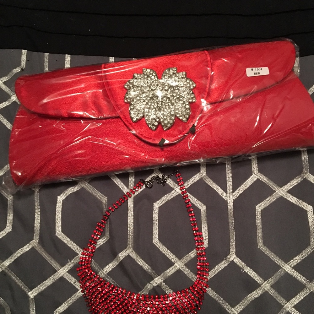 Red purse good for dinner dates